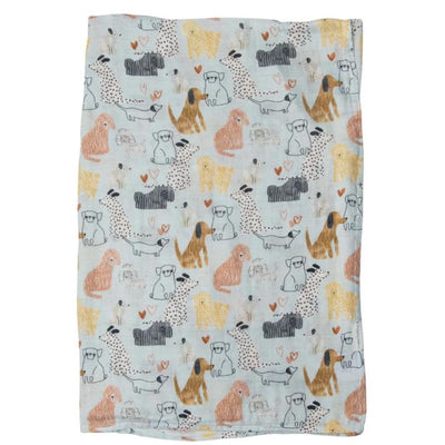 Loulou Lollipop Muslin Swaddle Honey Puppies Image 1