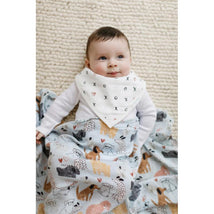 Loulou Lollipop Muslin Swaddle Honey Puppies Image 2