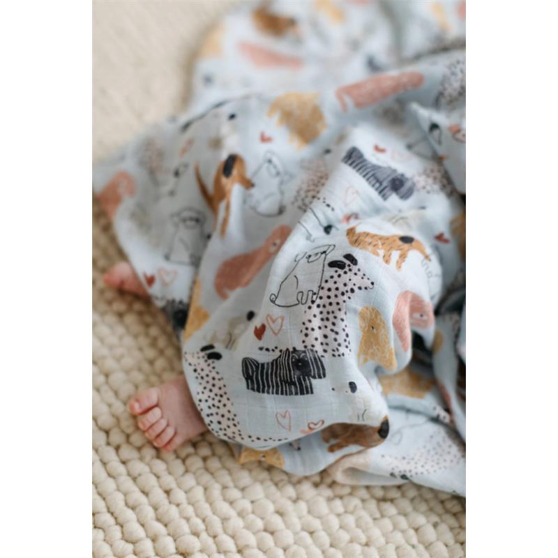 Loulou Lollipop Muslin Swaddle Honey Puppies Image 3