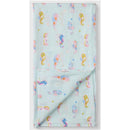 Loulou Lollipop Muslin Swaddle Painterly Seahorse Image 1