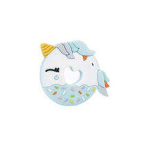 Loulou Lollipop Silicone Teether - Blue Unicorn Donut Image 1