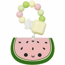 Loulou Lollipop Silicone Teether With Clip - Watermelon Image 1