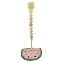 Loulou Lollipop Silicone Teether With Clip - Watermelon Image 3