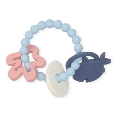 Loulou Lollipop Teething Charms, Smiley Sharks Image 1