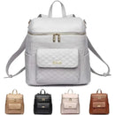 Luli Bebe - Monaco Diaper Bag Backpack, Stone-Grey Image 1
