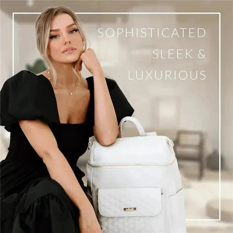 Luli Bebe - Monaco Diaper Bag Backpack, Stone-Grey Image 7