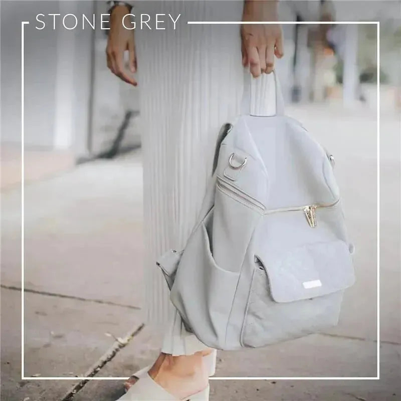 Luli Bebe - Monaco Diaper Bag Backpack, Stone-Grey Image 9