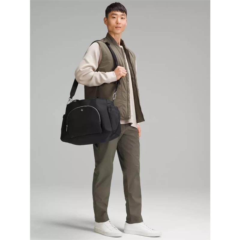 lululemon mesh tote bag 20l Lululemon - New Parent Tote Bag 20L, Black/Silver Drop