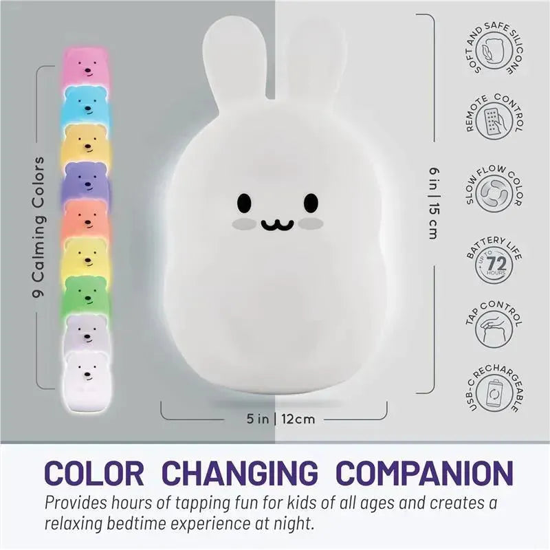 LumieWorld - Lumipets, Kids Night Light, Play Music, Bunny Rabbit Image 6