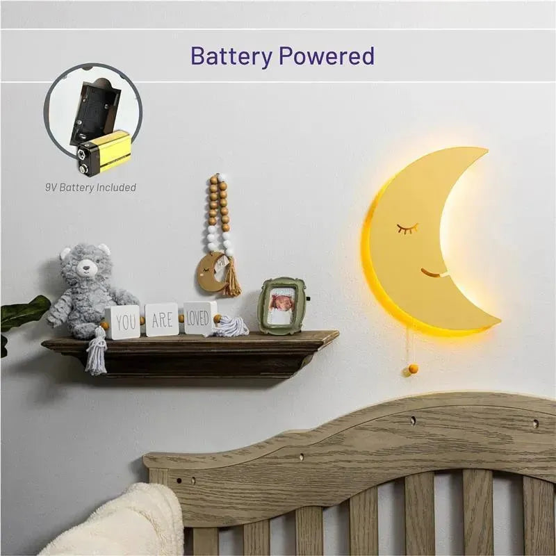 LumieWorld - Lumipets Moon Wall Light, Nursery Night Light, Wall Mounted Lighted Image 6