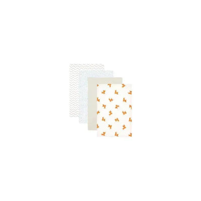 Luvable Friends - 4Pk Fox Flannel Receiving Blankets Image 1