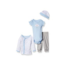 Luvable Friends - 4Pk Baby Boy Cotton Preemie Layette Set Image 1