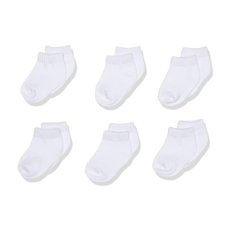 Luvable Friends - 6Pk Unisex White Baby Socks Set Image 1