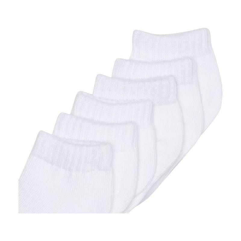 Luvable Friends - 6Pk Unisex White Baby Socks Set Image 2