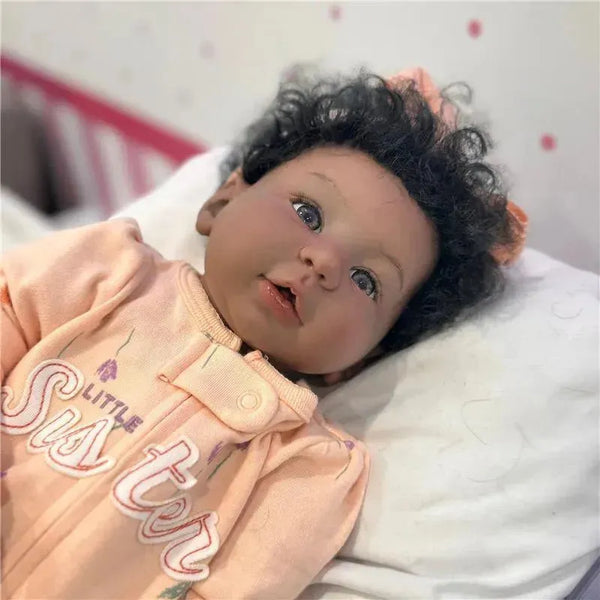 Curly Hair Black Reborn Baby Dolls Cheap Reborn Baby Doll African