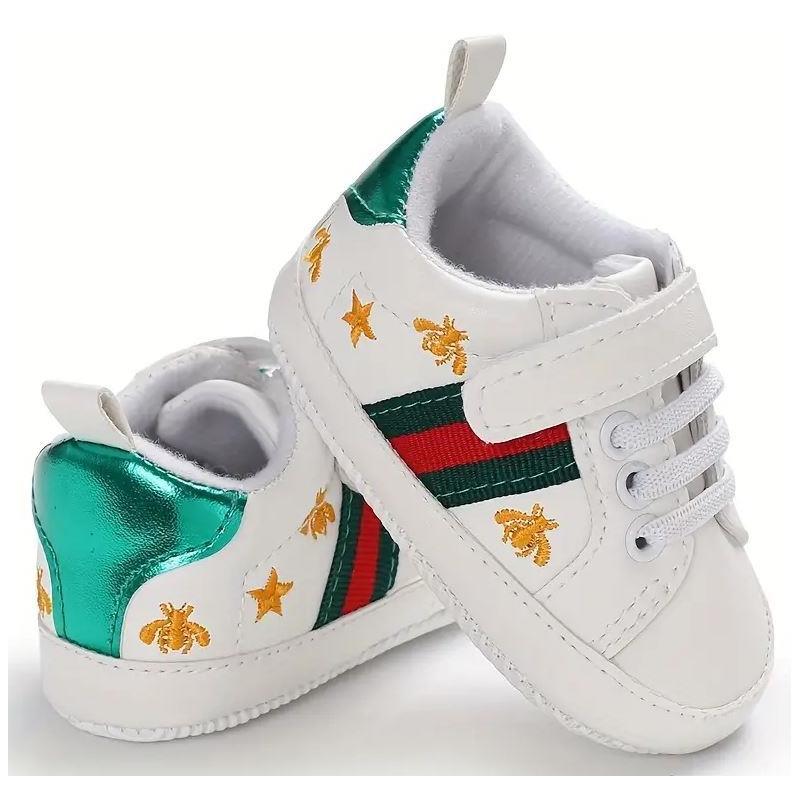 Macrobaby - Baby Classic Casual Mixed Color Sneaker White, Red & Green Image 1