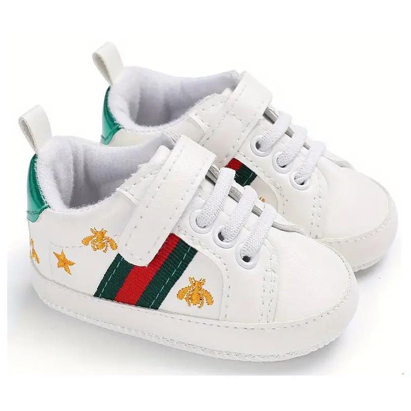 Macrobaby - Baby Classic Casual Mixed Color Sneaker White, Red & Green Image 3