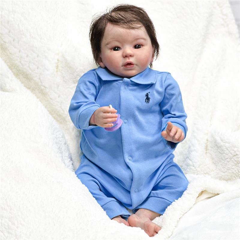 Reborn Baby Dolls - White & Fabric Body, Kylin Image 2
