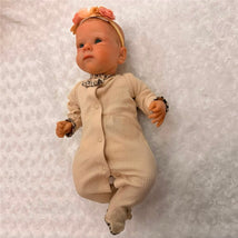 Macrobaby Baby Reborn -White Vinyl, Painted Hair, Open Green Eyes - (Riley) Image 2