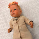 Macrobaby Baby Reborn -White Vinyl, Painted Hair, Open Green Eyes - (Riley) Image 3