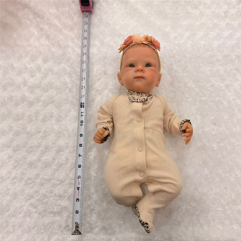 Macrobaby Baby Reborn -White Vinyl, Painted Hair, Open Green Eyes - (Riley) Image 4