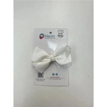 MacroBaby - Hair Bow Medium, White Image 1