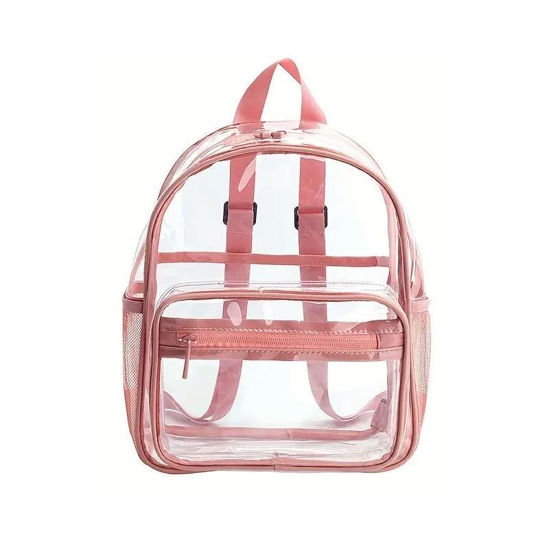 Macrobaby - Mini Waterproof Transparent Pink School Backpack Image 1