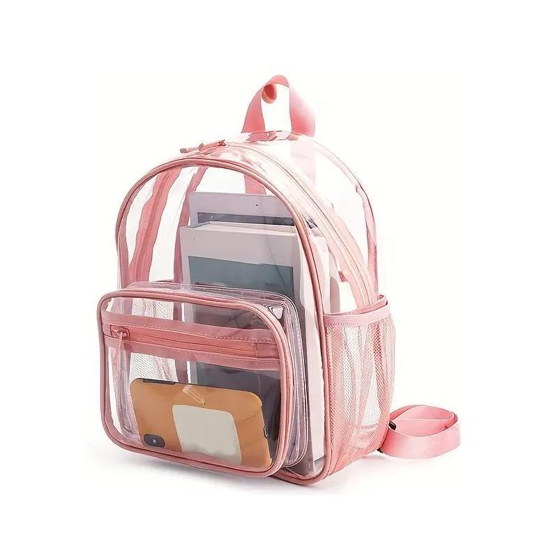 Macrobaby - Mini Waterproof Transparent School Backpack, Pink Image 2
