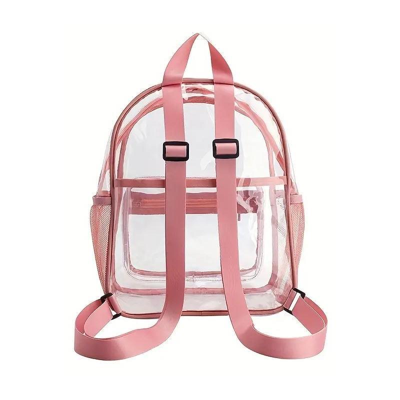 Macrobaby - Mini Waterproof Transparent School Backpack, Pink Image 3