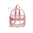 Macrobaby - Mini Waterproof Transparent School Backpack, Pink Image 5