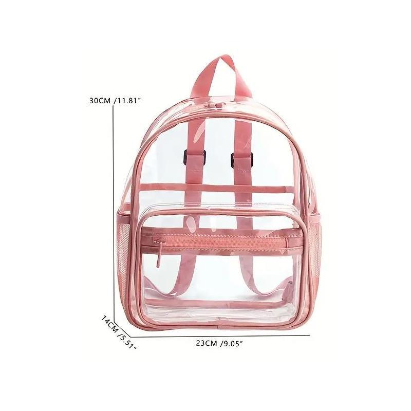 Macrobaby - Mini Waterproof Transparent School Backpack, Pink Image 5