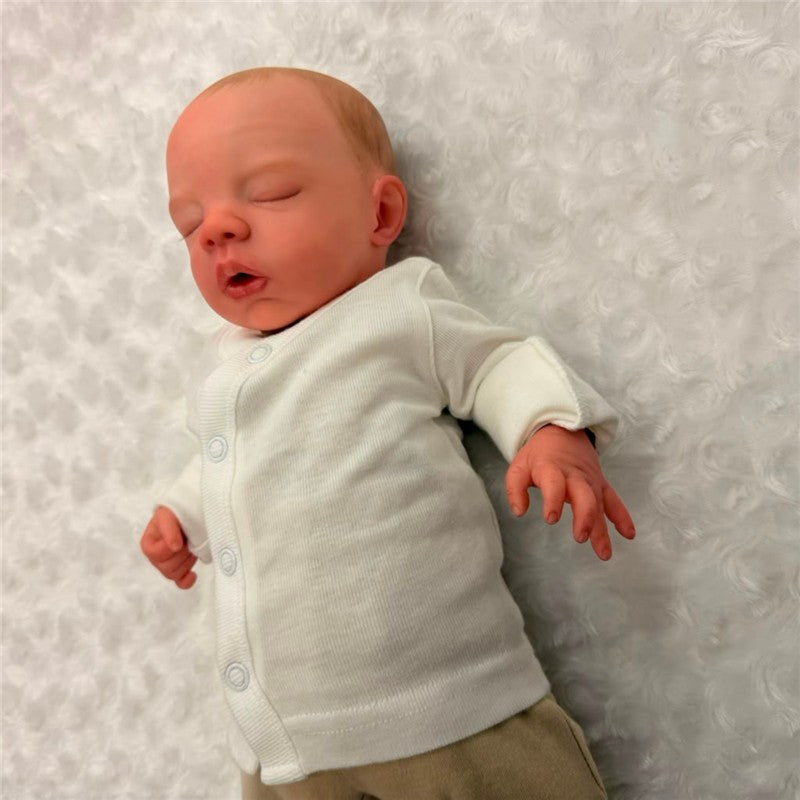 Macrobaby Reborn Doll - White Vinyl, Painted Hair, Opened Eyes Blue (Megan) Image 2