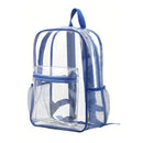 Macrobaby - Transparent Large Capacity School Backpack, Clear & Blue Image 1
