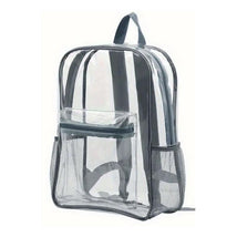 Macrobaby - Transparent Large Capacity School Backpack, Clear & Grey Image 1
