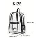 Macrobaby - Transparent Clear & Pink Large Capacity School Backpack Image 3