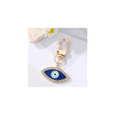 Macrobaby - Water Drop Heart Evil Eye Keychain Gold Image 1