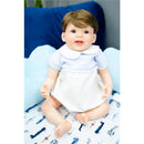 Macrobaby White Vinyl Baby Doll Reborn Boy - Mandy(Brown hair/Green eyes) Image 2