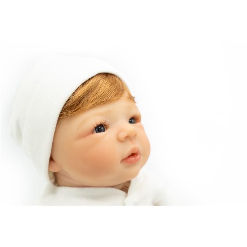 Macrobaby White Vinyl Baby Doll Reborn Girl - Victoria ( Auburn Hair/blue eyes) Image 17