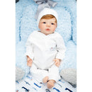 Macrobaby White Vinyl Baby Doll Reborn Girl - Victoria ( Auburn Hair/blue eyes) Image 23