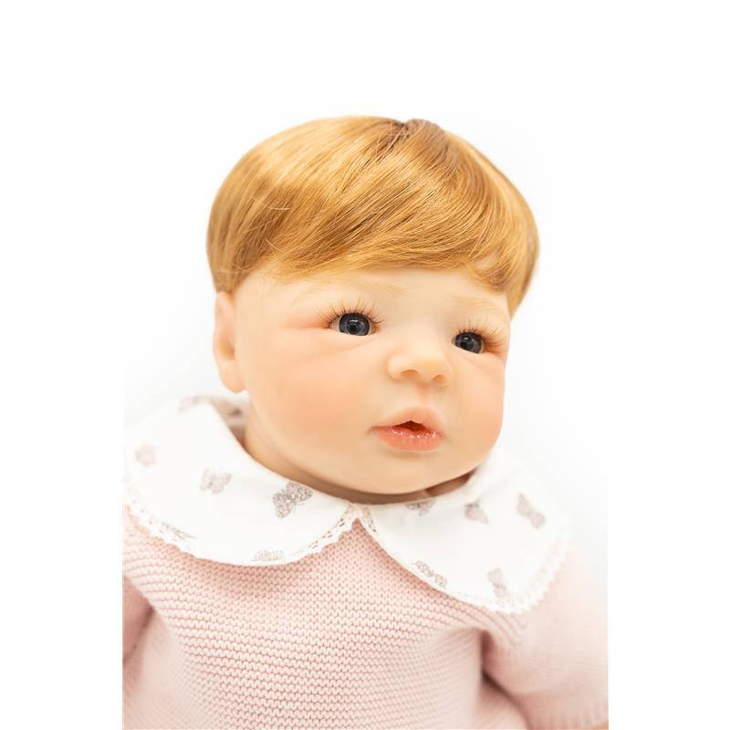 Macrobaby White Vinyl Baby Doll Reborn Girl - Victoria ( Auburn Hair/blue eyes) Image 3