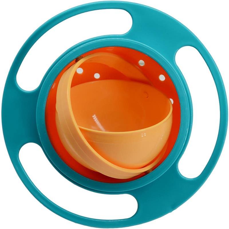 Magic Gyro Bowl 360 Degree Rotate Spill-Proof Bowls with Lid Plastic Feeding Bowls Image 1