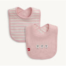 Magnetic Me - 2Pk Pink Stripe Organic Cotton Reversible Bib One Size Image 1
