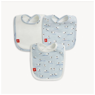 Magnetic Me 3Pk Baa Baa Baby Blue Modal Magnetic Stay Dry Infant Bib