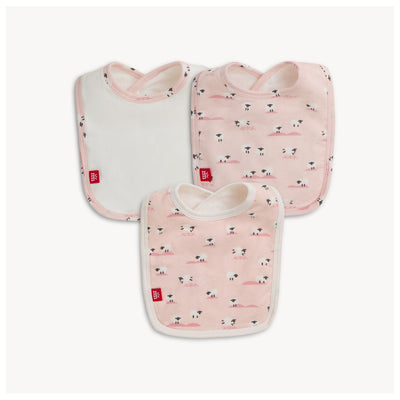 Magnetic Me 3Pk Baa Baa Baby Pink Modal Magnetic Stay Dry Infant Bib