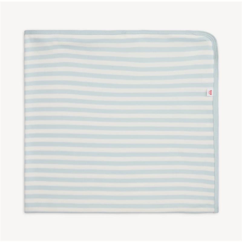 Magnetic Me - Baby Blue Stripe Organic Cotton Blanket One Size Image 1