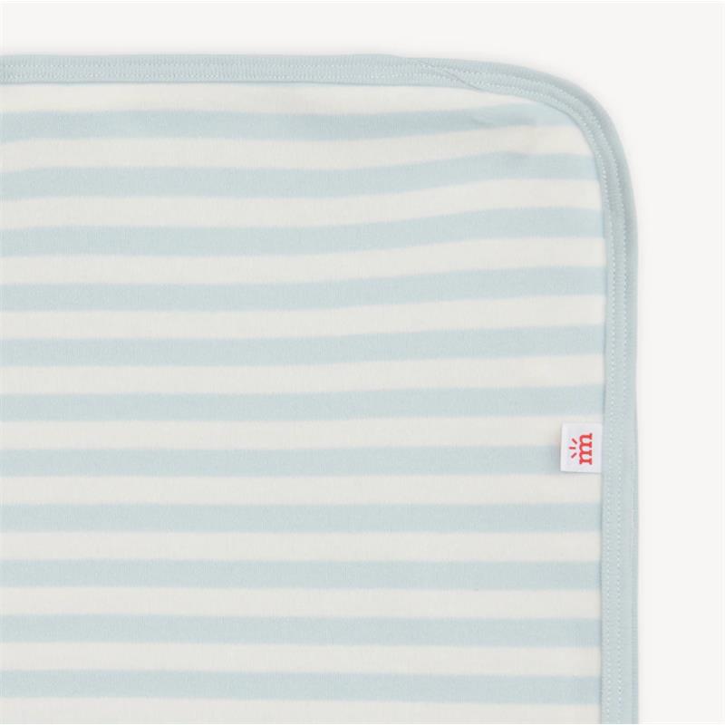 Magnetic Me - Baby Blue Stripe Organic Cotton Blanket One Size Image 2