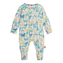 Magnetic Me - Baby Boy Blue It's A Paw-Ty Convertible Coverall Image 1