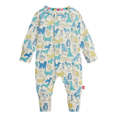 Magnetic Me - Baby Boy Blue It's A Paw-Ty Convertible Coverall Image 1