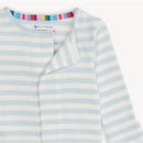 Magnetic Me - Baby Boy Blue Stripe Organic Cotton Coverall Image 2