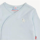 Magnetic Me - Baby Boy Blue Stripe Organic Cotton Kimono Image 2